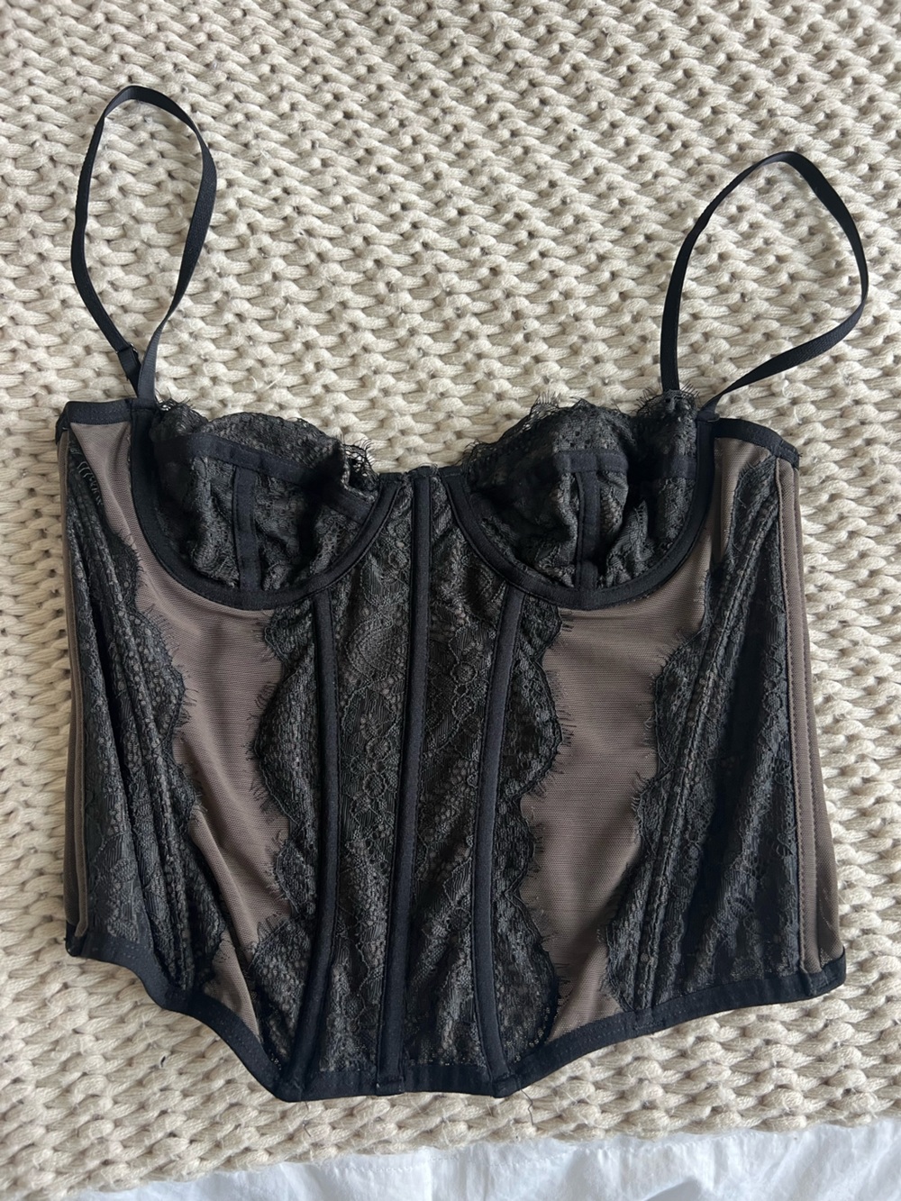 Urban Outfitters Black Lace Camisole Chemise